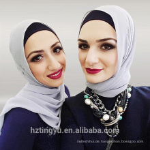 36 Farben Fashion Plain Chiffon Hijab Muslimischen Frauen Bubble Chiffon Hijab Schals Großhandel